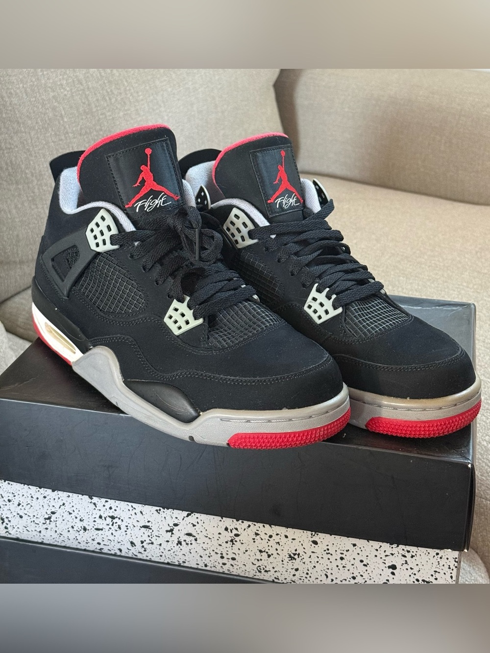 Air Jordan 4 Retro Bred 2012 Size 10.5 OG Box - Picture 2 of 8